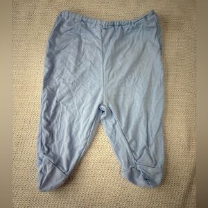 Kickee Pants Bamboo Footed Pants, Solid Baby Blue Newborn Bottoms